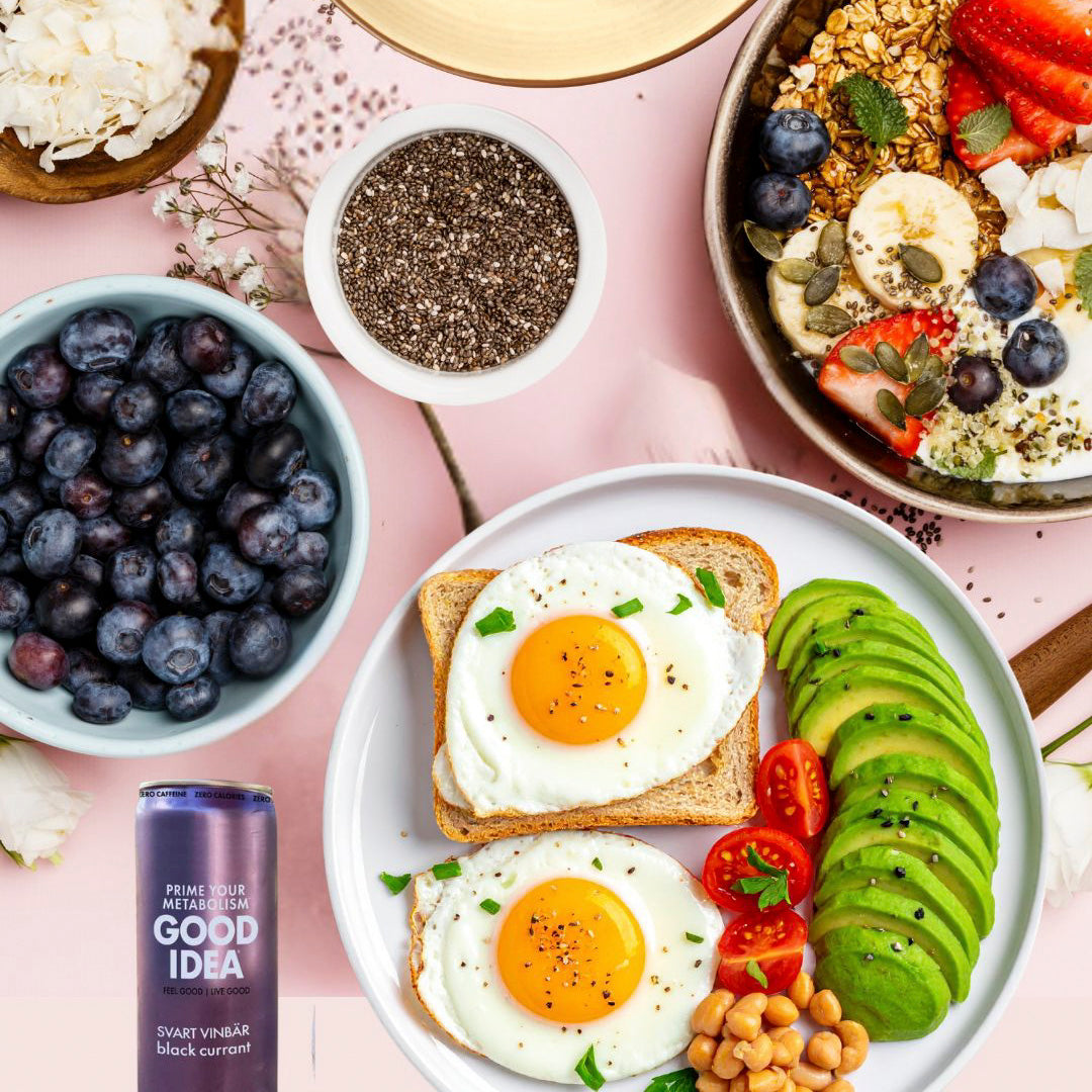 table of breakfast foods and GOOD IDEA